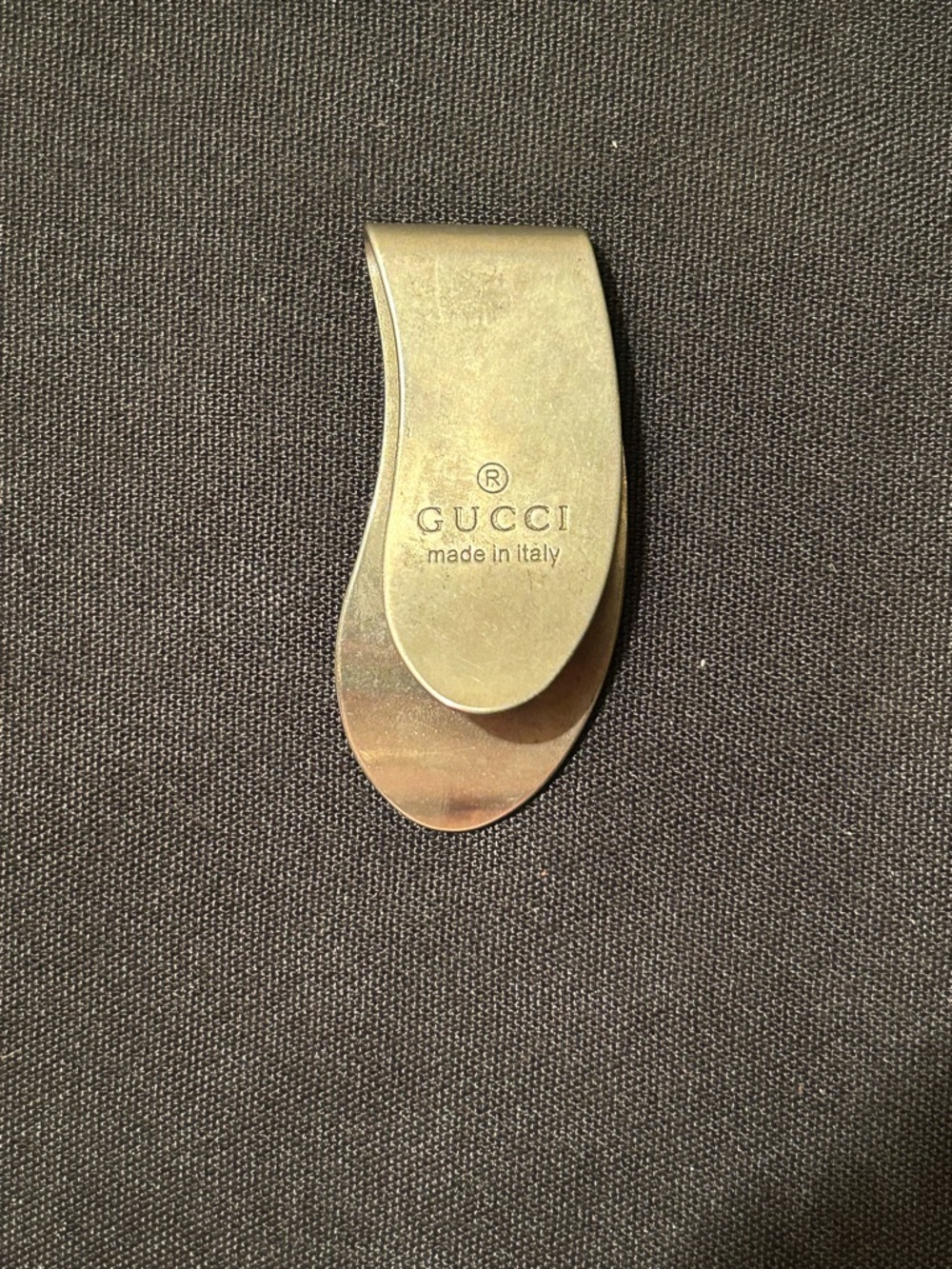Gucci Brushed Silver Tone Money Cash Clip